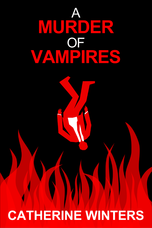 Promotional image three for A MURDER OF VAMPIRES inspired by MAD MEN falling man intro.