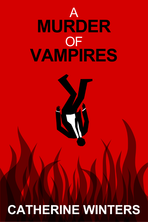 Promotional image four for A MURDER OF VAMPIRES inspired by MAD MEN falling man intro.