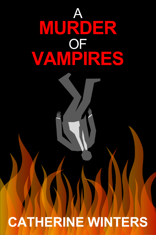 Promotional image five for A MURDER OF VAMPIRES inspired by MAD MEN falling man intro.